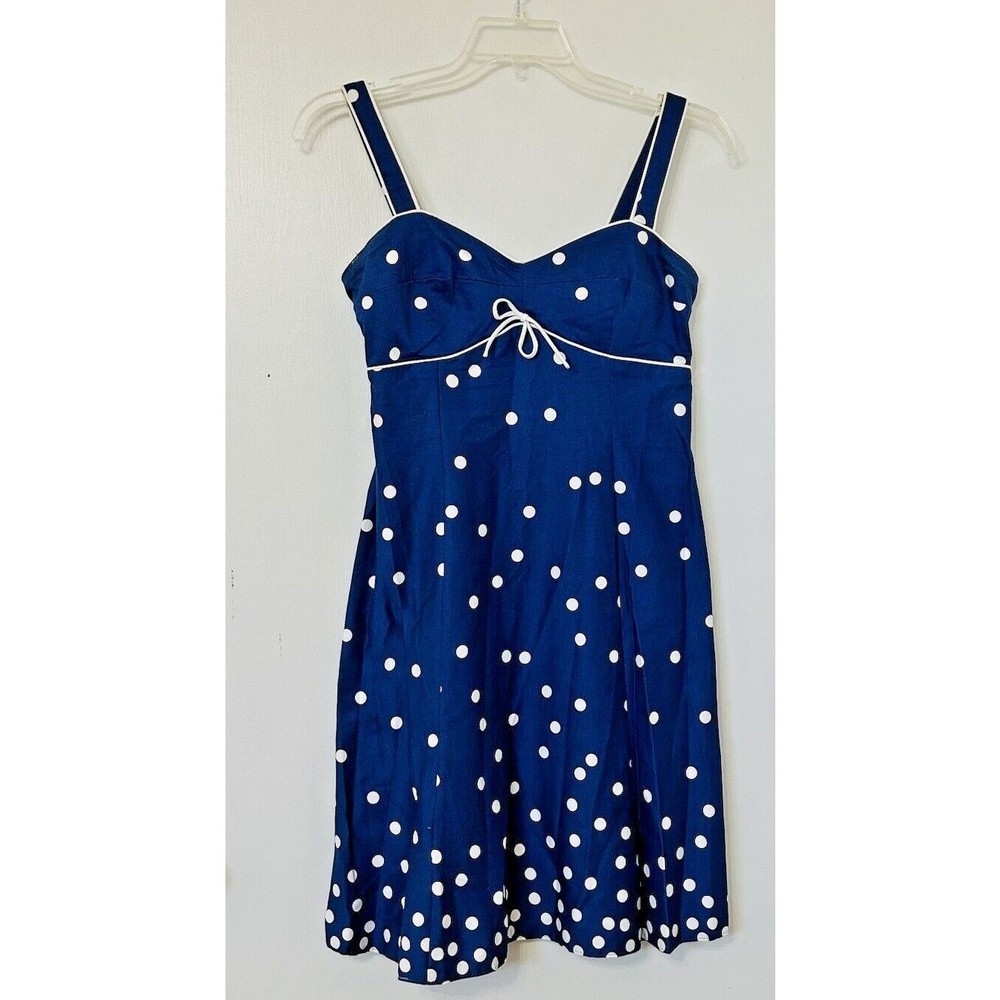 Y2K‎ Pinup Dress Size 10 PETITE Rockabilly Polka Dot A-Lined Babydoll